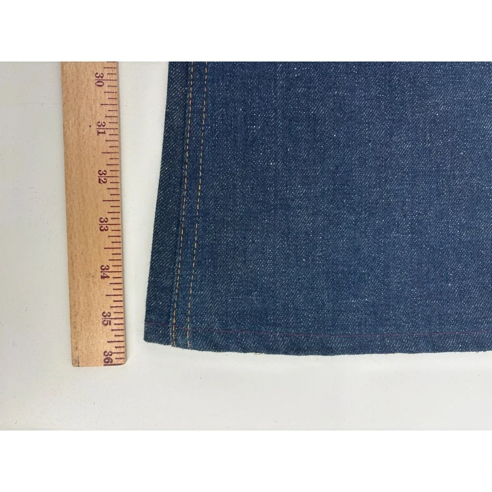 Dee Cee Flare Jeans Mens 29x36 Indigo Blue Denim Dark Wash Retro Vintage NWT